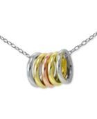 Giani Bernini 18k Tri-tone Sterling Silver Multi-ring Pendant Necklace, Only At Macy's