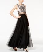 Betsy & Adam Illusion 2-pc. Lace Mesh Gown