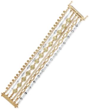 Lucky Brand Two-tone Multi-row Flex Bracelet