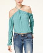 American Rag Juniors' Cold-shoulder Crop Top, Created For Macy's