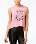Jessica Simpson The Warm Up Juniors' High-low Graphic Tank Top, Only At Macy's