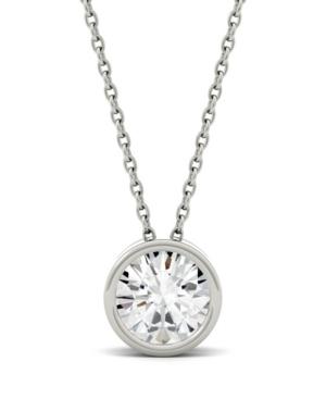 Moissanite Bezel Solitaire Pendant (1/2 Ct. T.w. Diamond Equivalent) In 14k White Or Yellow Gold