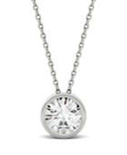 Moissanite Bezel Solitaire Pendant (1/2 Ct. T.w. Diamond Equivalent) In 14k White Or Yellow Gold