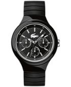 Lacoste Men's Borneo Black Silicone Strap Watch 44mm 2010870