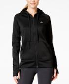 Adidas Zippered Space-dyed Fleece Hoodie