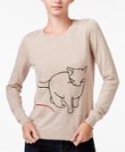 Maison Jules Cat Graphic Sweater, Only At Macy's