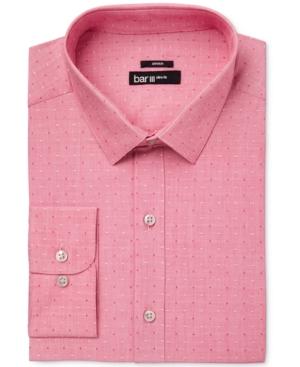 Bar Iii Men's Slim-fit Stretch Coral Dot Dobby Dress Shirt, Only At Macy's