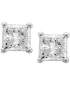 Diamond Princess Stud Earrings (1-1/4 Ct. T.w.) In 14k White Gold