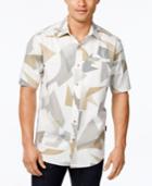 Sean John Men's White Washer Abstract-print Short-sleeve Shirt