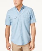 Club Room Men's Two-pocket Chambray Shirt, Created For Macy's
