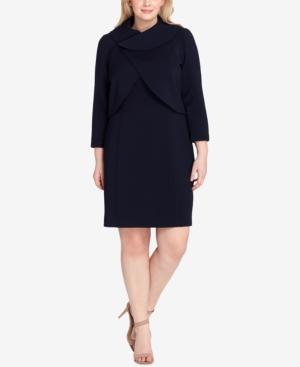 Tahari Asl Plus Size Wrap-jacket Dress Suit