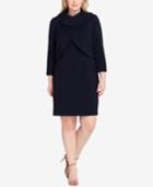 Tahari Asl Plus Size Wrap-jacket Dress Suit