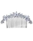 I.n.c. Silver-tone Stone & Crystal Flower Hair Comb, Created For Macy's