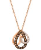 Chocolate By Petite Le Vian Diamond (1/3 Ct. T.w.) Pendant Necklace In 14k Rose Gold