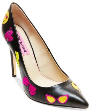 Betsey Johnson Papii Emoji Pumps Women's Shoes