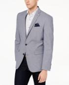 Bar Iii Men's Slim-fit Blue/white Mini-check Sport Coat, Created For Macy's