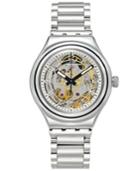 Swatch Unisex Swiss Automatic Tech Mode Stainless Steel Bracelet Watch 38mm Yas112g
