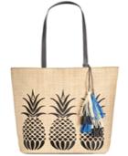Inc International Concepts Aadi Pineapple Straw Tote, Only At Macy's