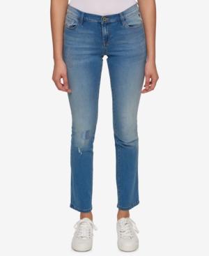Tommy Hilfiger Greenwich Air Blue Wash Ripped Straight-leg Jeans, Only At Macy's