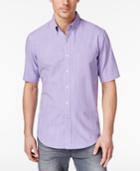 Club Room Men's Big And Tall Micro-check Short-sleeve Shirt, Only At Macy's