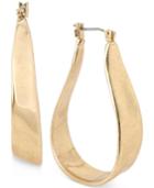 Kenneth Cole New York Gold-tone Organic Hoop Earrings