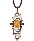 Le Vian Crazy Collection Multi-stone Pendant Necklace (9-1/2 Ct. T.w.) In 14k Gold, Only At Macy's