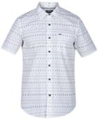 Hurley Men's Print Shop Stripe Graphic-print Cotton Shirt