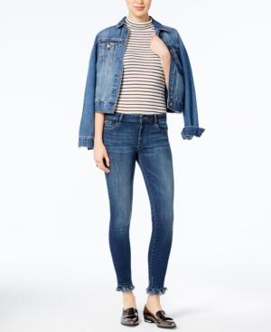 Dl 1961 Margaux Frayed-hem Skinny Jeans