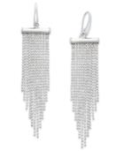 Multi-strand Beaded Chandelier Earrings In Sterling Silver