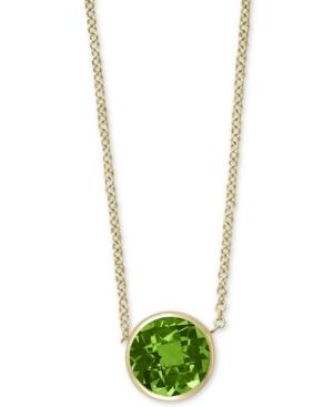 Effy Peridot 18 Pendant Necklace (9/10 Ct. T.w.) In 14k Gold