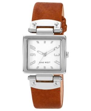 Nine West Watch, Women's Luggage Polyurethane Strap 25x28mm Nw-1339svhy