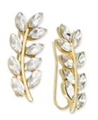 Inc International Concepts Gold-tone Crystal Leaf Crawler Earrings, Only At Macy's