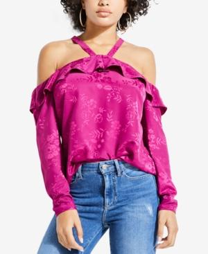 Guess Darling Cold-shoulder Flounce Top