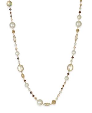 Charter Club Gold-tone Long Beaded Statement Necklace, Created For Macy's
