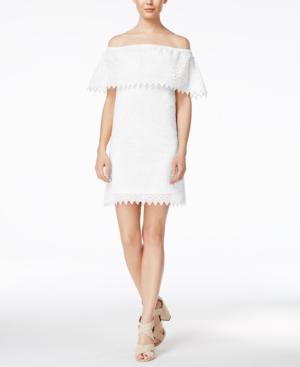 Kensie Eyelet Off-the-shoulder Dress