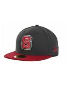 New Era North Carolina State Wolfpack 2 Tone Graphite And Team Color 59fifty Cap