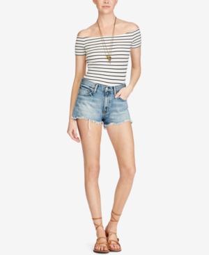 Denim & Supply Ralph Lauren Striped Off-the-shoulder Top