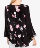 Vince Camuto Three-quarter-sleeve Printed Blouse