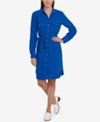 Tommy Hilfiger Belted Shirtdress, Created For Macy's