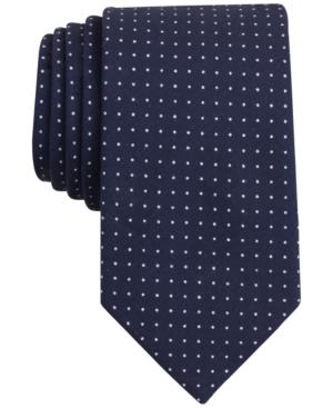 Bar Iii Carnaby Collection Navy And White Polka Dot Skinny Tie