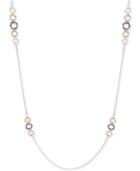 Nine West Tri-tone Small Ring Station Necklace