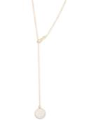 Wrapped Diamond Pave Lariat Necklace (1/5 Ct. T.w.) In 10k Gold, Created For Macy's
