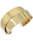 Robert Lee Morris Soho Gold-tone Hammered Texture Overlap Cuff Bracelet