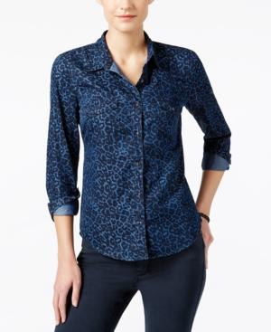 Calvin Klein Jeans Animal-print Denim Shirt