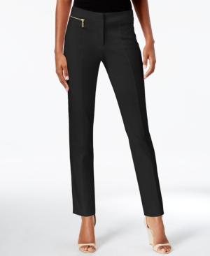 Jm Collection Petite Zip-detail Ankle Pants, Created For Macy's