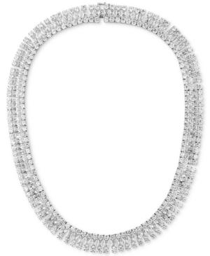 Cubic Zirconia Cleopatra 18 Collar Necklace In Sterling Silver