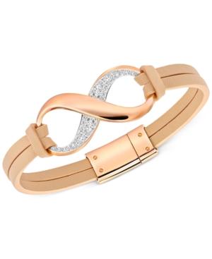 Swarovski Pave Crystal Infinity Leather Bracelet