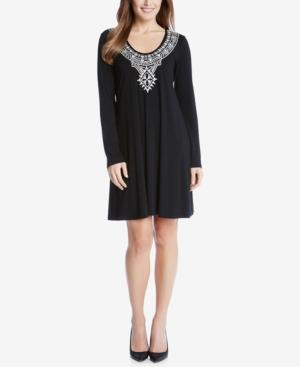 Karen Kane Taylor Embroidered Shift Dress