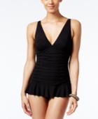 Profile By Gottex Origami V-neck Tummy-control Swimdress Women's Swimsuit