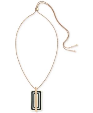 Vince Camuto Gold-tone Long Length Slider Pendant Necklace